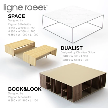 Modern Ligne Roset Low Tables 3D model image 1 