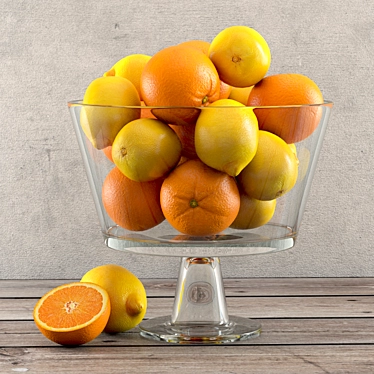 3D Citrus Fruit Set 3D model image 1 