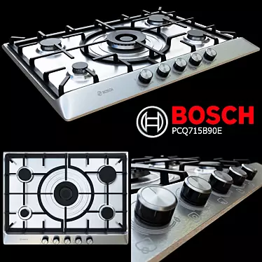 BOSCH PCQ715B90E Gas Cooktop 3D model image 1 