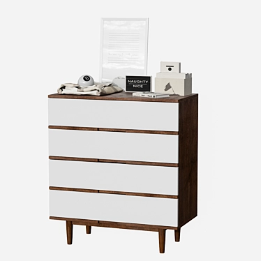 Zuo - LA High Chest Walnut & White