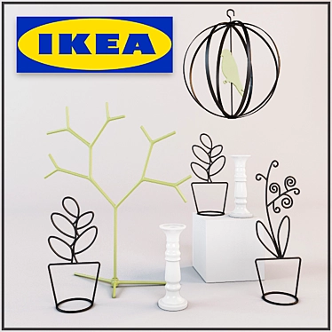 Provence-inspired IKEA set 3D model image 1 