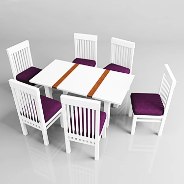 3D Max Kitchen Dining Set 3D model image 1 