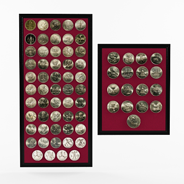 USSR Commemorative Coin Collection 3D model image 1 