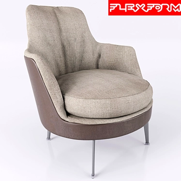 Flexform Guscio Soft: Elegant and Versatile Armchair 3D model image 1 