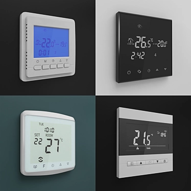 SmartTouch: Innovative Room Thermostats with Touch Screen 3D model image 1 