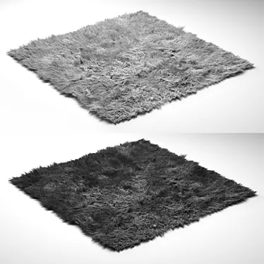 Puffy Plush Rug: Modern, Soft, and Stylish 3D model image 1 