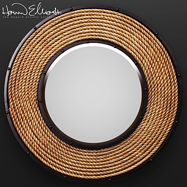 Coastal Charm: Howard Elliott South Hampton Circle Rope Frame 3D model image 1 