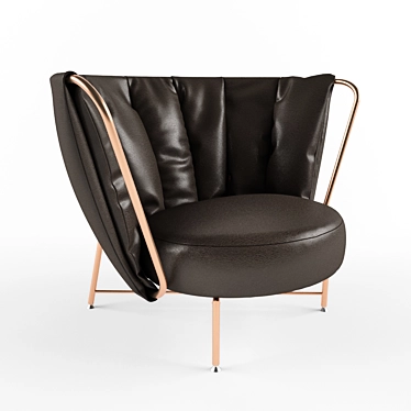 IL Loft Tulip Armchair: Modern Elegance in Every Detail 3D model image 1 