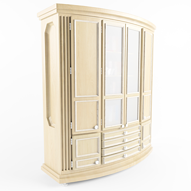 Sleek Wood Bookcase 3D model image 1 