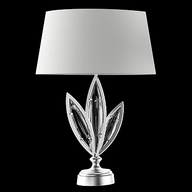 Elegant Silver Crystal Table Lamp 3D model image 1 