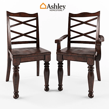 Elegant Porter Dining Chair 3D model image 1 