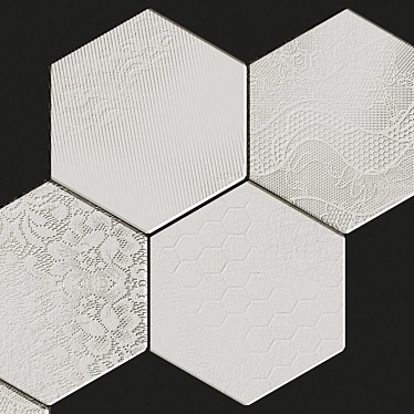 Embossed Matte Ceramic Wall Tile 3D model image 1 