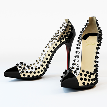 Spike Me Vernis: Elegant High Heel Pumps 3D model image 1 