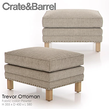 Trevor Ottoman: Stylish and Versatile Seating 3D model image 1 