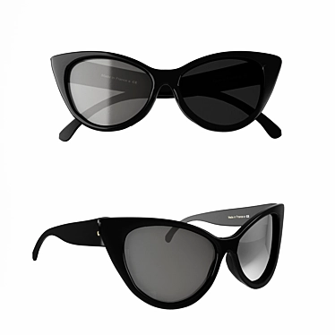 Chic Chanel Cat Eye Sunnies 3D model image 1 