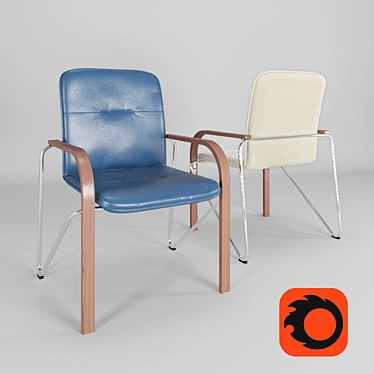 Sleek Salsa Office Chair 3D model image 1 