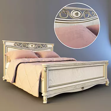 Alesi Belfan Bed - Sleek and Stylish 3D model image 1 