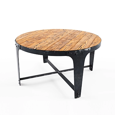 Rustic Loft Coffee Table 3D model image 1 