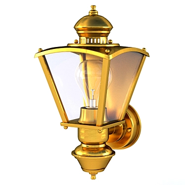 Polished Brass Outdoor Light 3D model image 1 