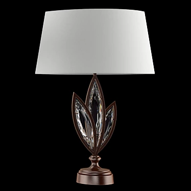 Marquise Bronze Lamp with Faceted Crystals 3D model image 1 