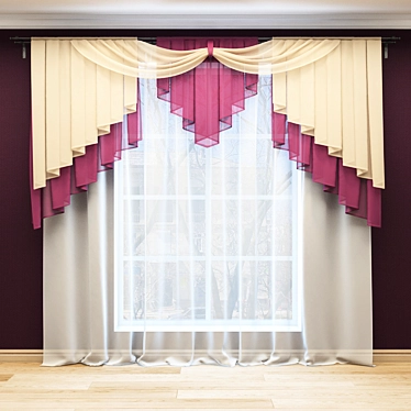 TurboSmooth Curtains 3D model image 1 