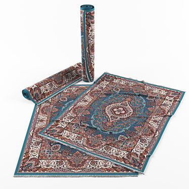 Traditional Persian Rug: Exquisite Design & Superior Craftsmanship 3D model image 1 