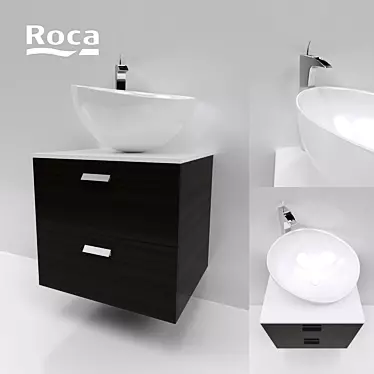 Elegant Sink: Roca Bol & Victoria Basic 3D model image 1 