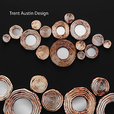 Modern Circle Cluster Wall Art 3D model image 1 