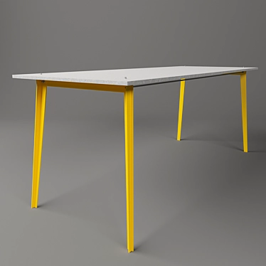 Modern Concrete Table 3D model image 1 