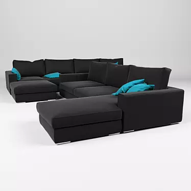 Corona Corner Sofa Set 3D model image 1 