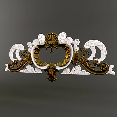 Baroque Door Medallion 3D model image 1 