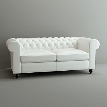 Classic Chesterfield Sofa - Timeless Elegance 3D model image 1 