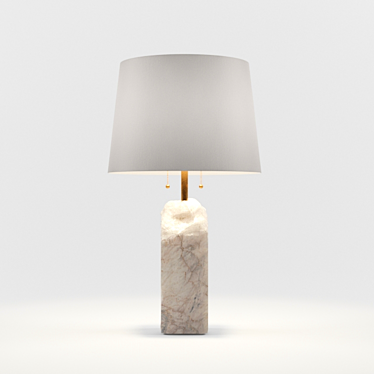 Natural Alabaster Brass Table Lamp 3D model image 1 