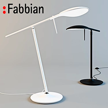 Sleek Adjustable Aluminum Table Lamp 3D model image 1 