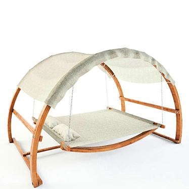 Outdoor Canopy Swing Bed 3D model image 1 