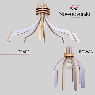 Nowodvorski Wooden Grape Pendant Light 3D model image 1 