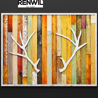 Rustic Deer Lodge Wall Decor 3D model image 1 