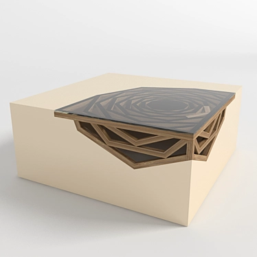 Contemporary Arabesque White Table 3D model image 1 