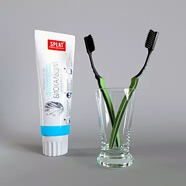 Dental Duo: Paste & Brush 3D model image 1 