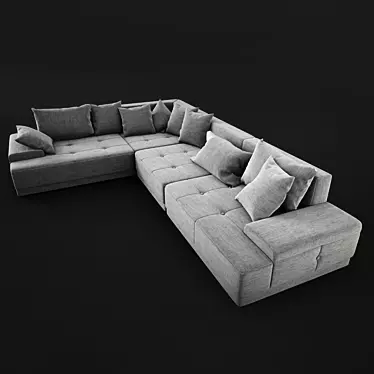 Modular Corner Sofa: Versatile, Stylish, and Comfortable 3D model image 1 