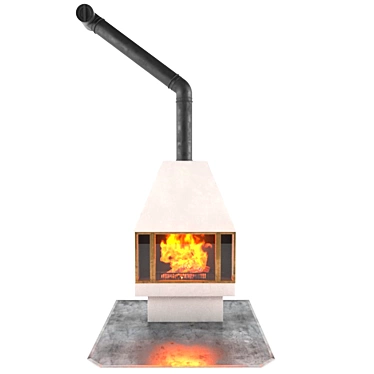 Eternal Flames: 3D Fire Fireplace 3D model image 1 