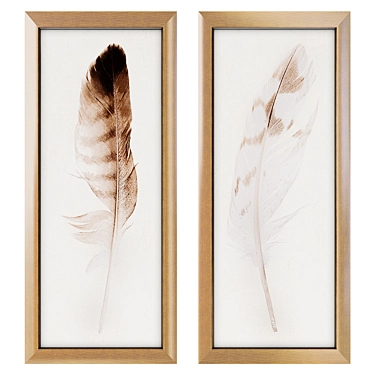 Feather Panel Framed Art Print