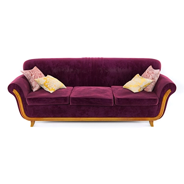 1930's Art Deco Style Sofa 3D model image 1 