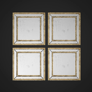 Elegant Francois Wall Mirror 3D model image 1 