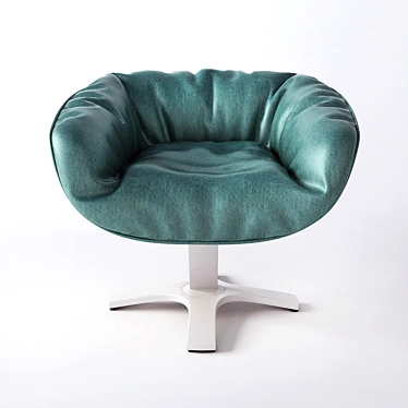  Elegantly Designed Green Leather Chair 3D model image 1 