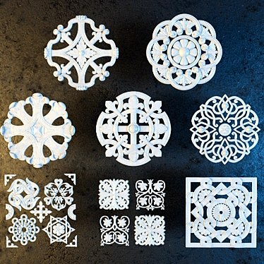 Venetian Ornament Set 3D model image 1 