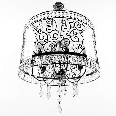 Elegant Chandelier Fixture 3D model image 1 