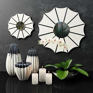 Elegant Duo of Decor items 3D model image 1 