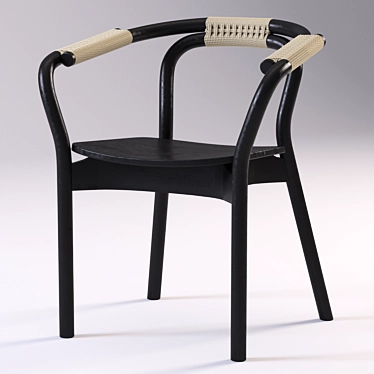 Handcrafted Ash Wood Knot Chair 3D model image 1 