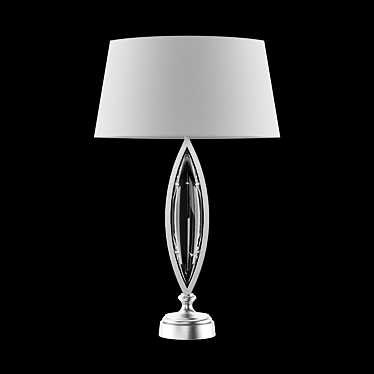 Elegant Silver Crystal Table Lamp 3D model image 1 